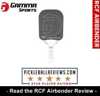 Pickleballreviews.com Gamma RCF Airbender pickleball paddle review. Gamma RCF Airbender Pickleball Paddle Review